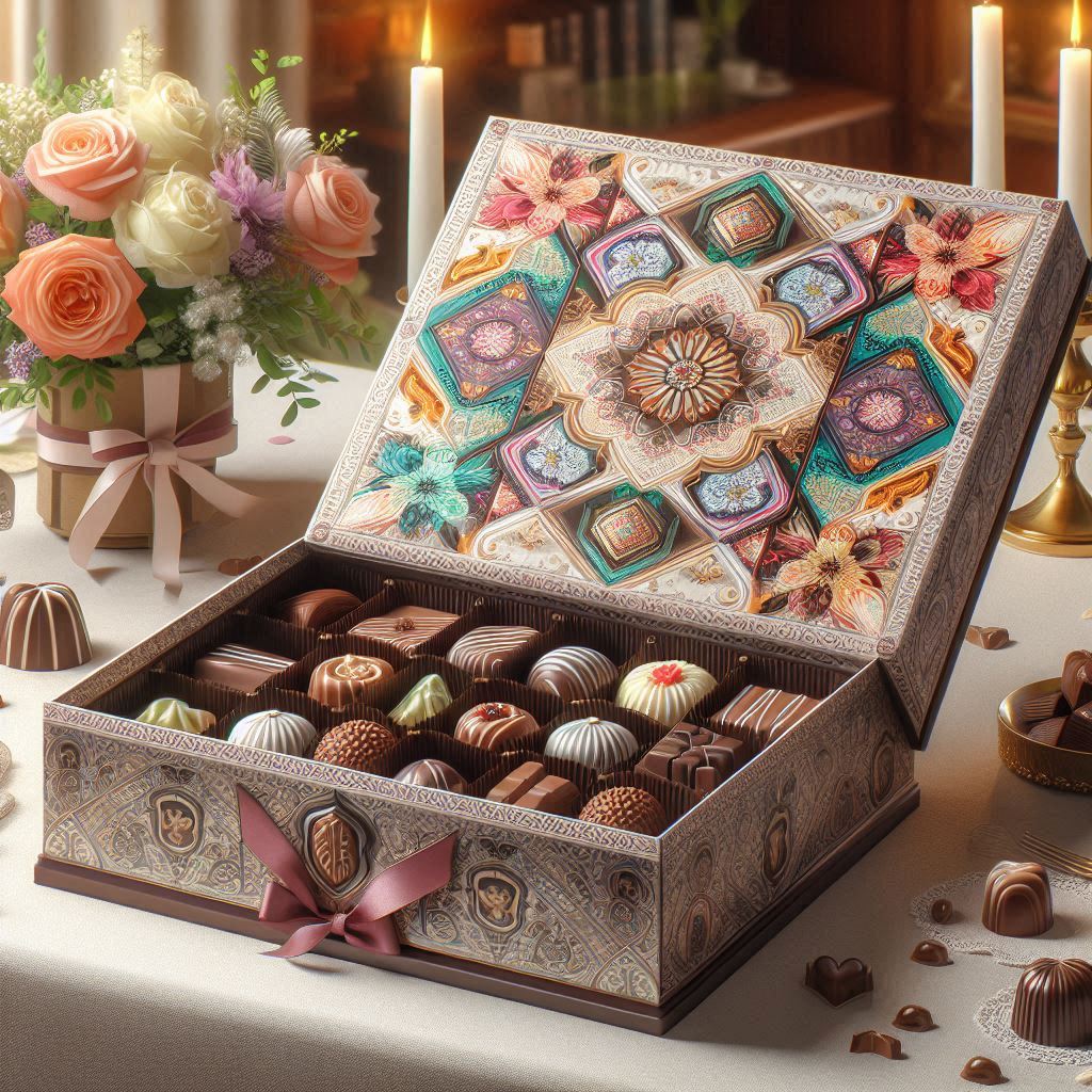 the image of a cardboard box for chocolate