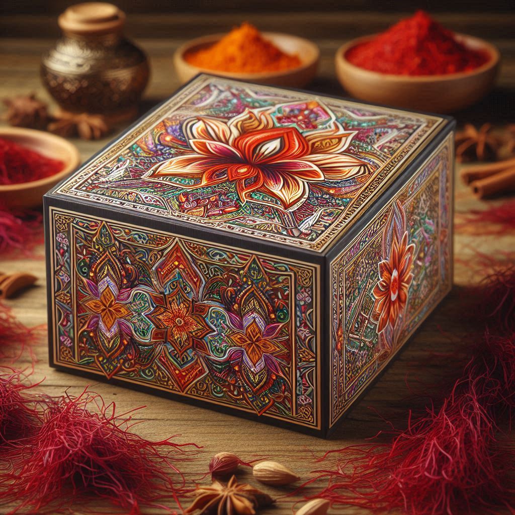 جعبه بسته بندی زعفران صادراتی